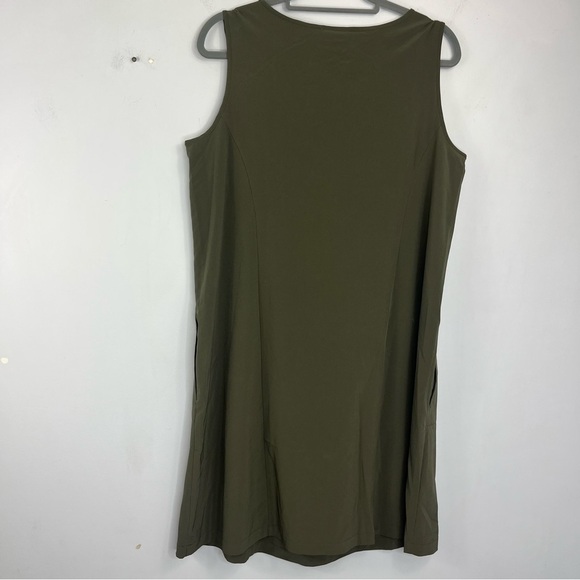 J. Jill Fit Size XL Olive Green Gathered Performance Stretch Active Dress N2 - Picture 6 of 7